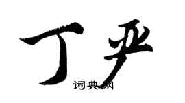 胡問遂丁嚴行書個性簽名怎么寫