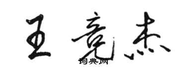 駱恆光王競傑行書個性簽名怎么寫