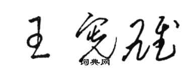 駱恆光王憲雄草書個性簽名怎么寫