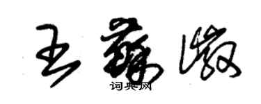 朱錫榮王蘇徽草書個性簽名怎么寫