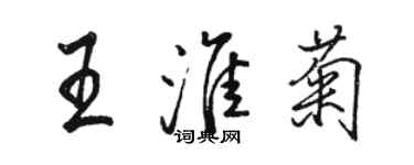 駱恆光王淮菊行書個性簽名怎么寫