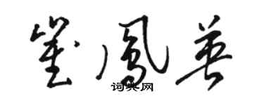 駱恆光崔鳳英草書個性簽名怎么寫
