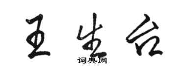 駱恆光王生台行書個性簽名怎么寫