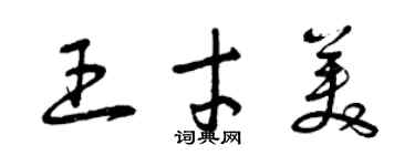 曾慶福王才美草書個性簽名怎么寫