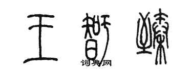 陳墨王智臻篆書個性簽名怎么寫