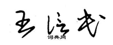朱錫榮王信民草書個性簽名怎么寫