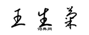 梁錦英王生菊草書個性簽名怎么寫