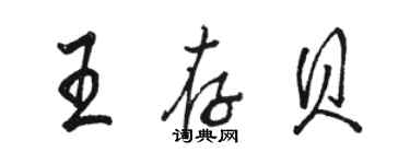 駱恆光王存貝行書個性簽名怎么寫