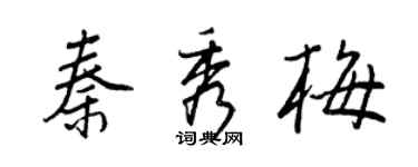 王正良秦秀梅行書個性簽名怎么寫