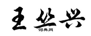 胡問遂王叢興行書個性簽名怎么寫