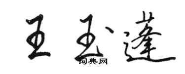 駱恆光王玉蓬行書個性簽名怎么寫