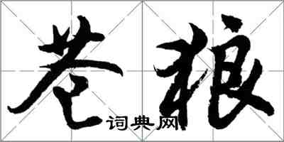 胡問遂蒼狼行書怎么寫