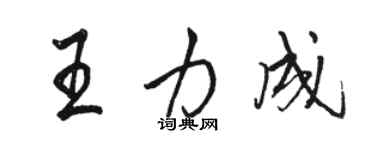 駱恆光王力成行書個性簽名怎么寫