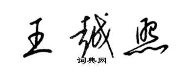 梁錦英王越照草書個性簽名怎么寫