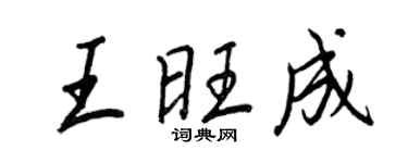 王正良王旺成行書個性簽名怎么寫