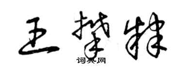 曾慶福王攀肄草書個性簽名怎么寫