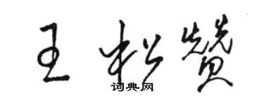 駱恆光王松贊草書個性簽名怎么寫