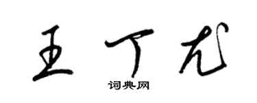 梁錦英王丁尤草書個性簽名怎么寫