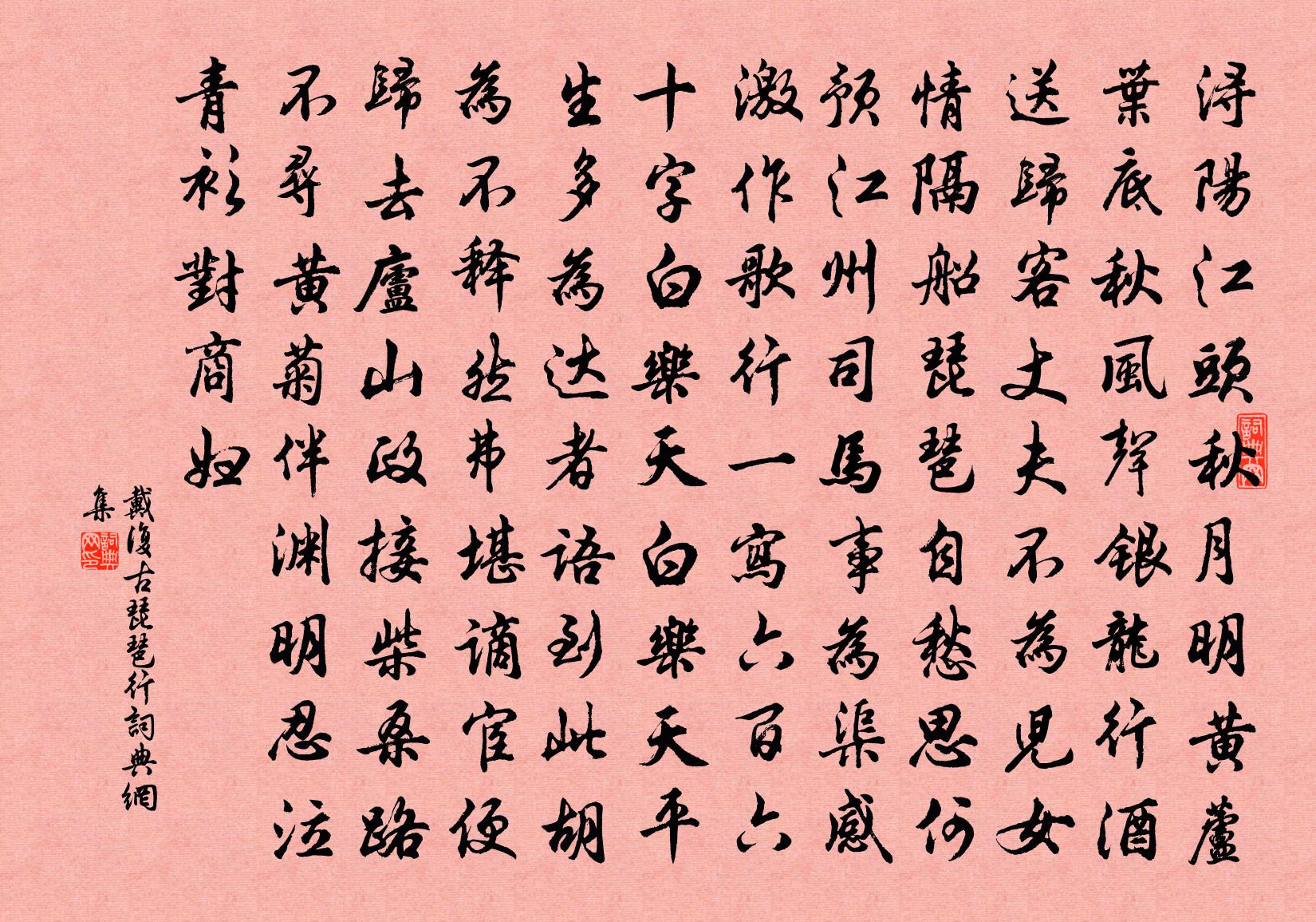 戴復古琵琶行書法作品欣賞