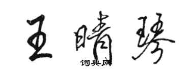 駱恆光王晴琴行書個性簽名怎么寫
