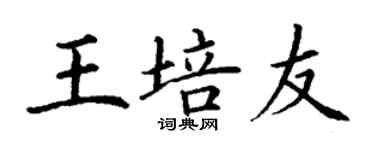 丁謙王培友楷書個性簽名怎么寫