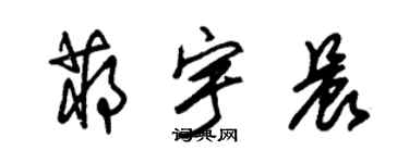 朱錫榮蔣宇晨草書個性簽名怎么寫