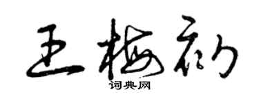 曾慶福王梅初草書個性簽名怎么寫