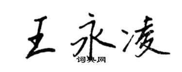 王正良王永凌行書個性簽名怎么寫