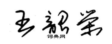 朱錫榮王韶榮草書個性簽名怎么寫