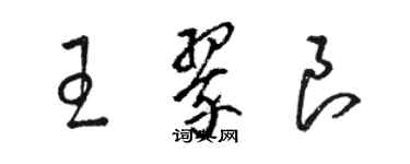 駱恆光王翠良草書個性簽名怎么寫