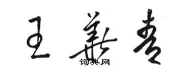 駱恆光王華青草書個性簽名怎么寫