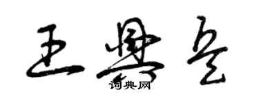 曾慶福王興兵草書個性簽名怎么寫