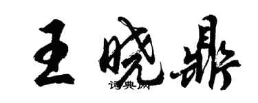 胡問遂王曉鼎行書個性簽名怎么寫