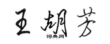 駱恆光王胡芳行書個性簽名怎么寫