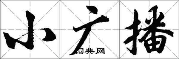 胡問遂小廣播行書怎么寫