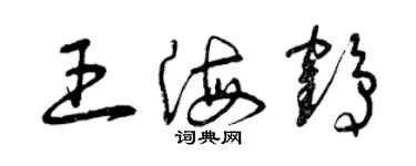 曾慶福王海鶴草書個性簽名怎么寫