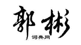 胡問遂郭彬行書個性簽名怎么寫