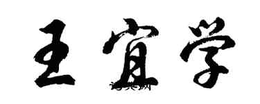 胡問遂王宜學行書個性簽名怎么寫