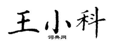 丁謙王小科楷書個性簽名怎么寫