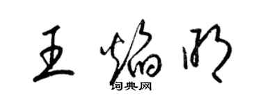 梁錦英王焰明草書個性簽名怎么寫