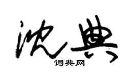 朱錫榮沈典草書個性簽名怎么寫