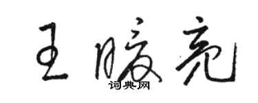 駱恆光王暖亮草書個性簽名怎么寫