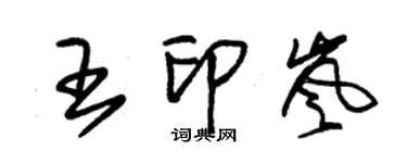 朱錫榮王印嵐草書個性簽名怎么寫