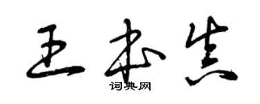 曾慶福王本真草書個性簽名怎么寫