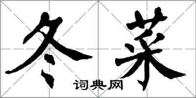 翁闓運冬菜楷書怎么寫