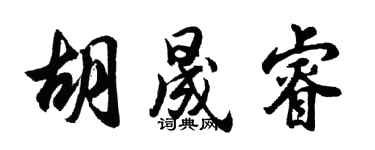胡問遂胡晟睿行書個性簽名怎么寫
