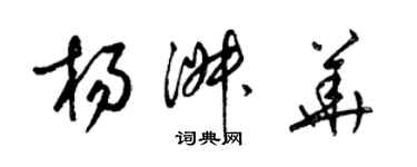 梁錦英楊淑華草書個性簽名怎么寫