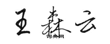 駱恆光王森雲行書個性簽名怎么寫