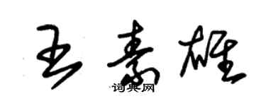 朱錫榮王素雄草書個性簽名怎么寫