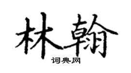 丁謙林翰楷書個性簽名怎么寫